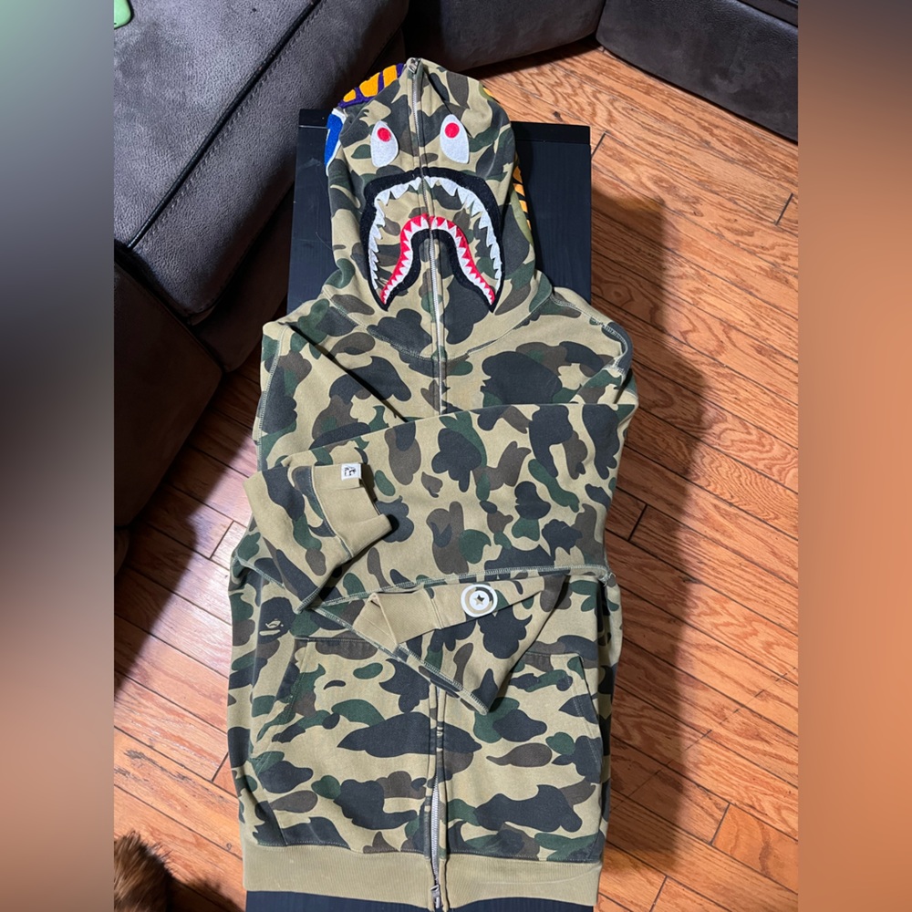 SOLD Authentic Green and Tan Camouflage Hoodie